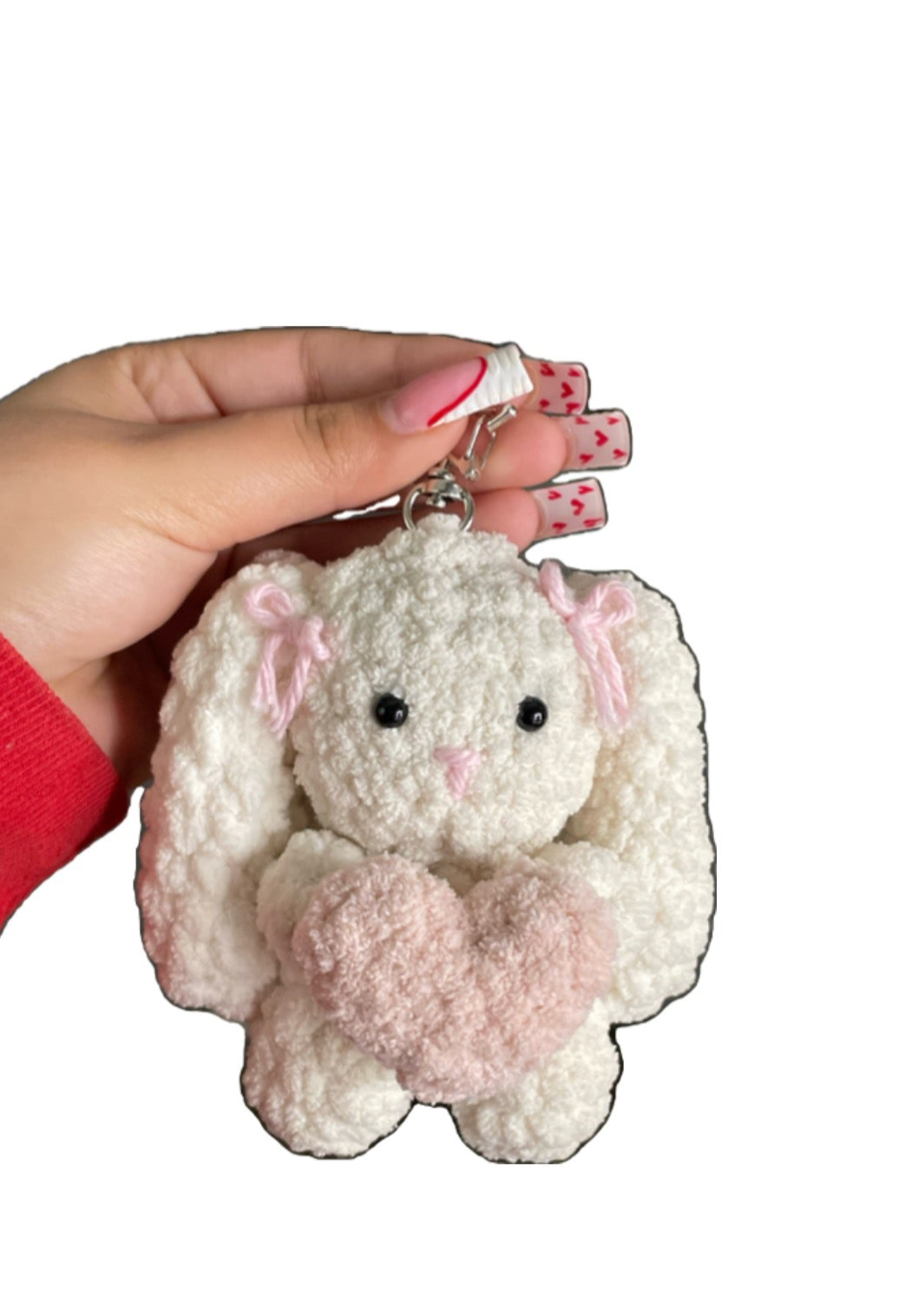 Bunny w heart keychain <3